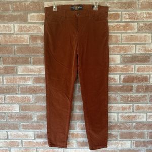 Lucky Brand Sofia Skinny Orange Corduroy Pants Size 8 / 29